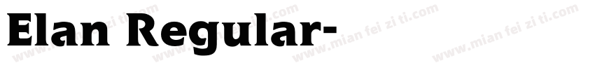 Elan Regular字体转换